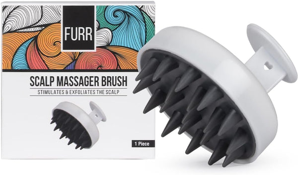 FURR Scalp Massager Brush | Hair Scalp Massager Hair Growth | Head Massager Scalp Stress Relax | Scalp Brush | Scalp Massager Shampoo Brush | Hair Scrubber | Dog Wash Brush | Dog Shampoo Brush