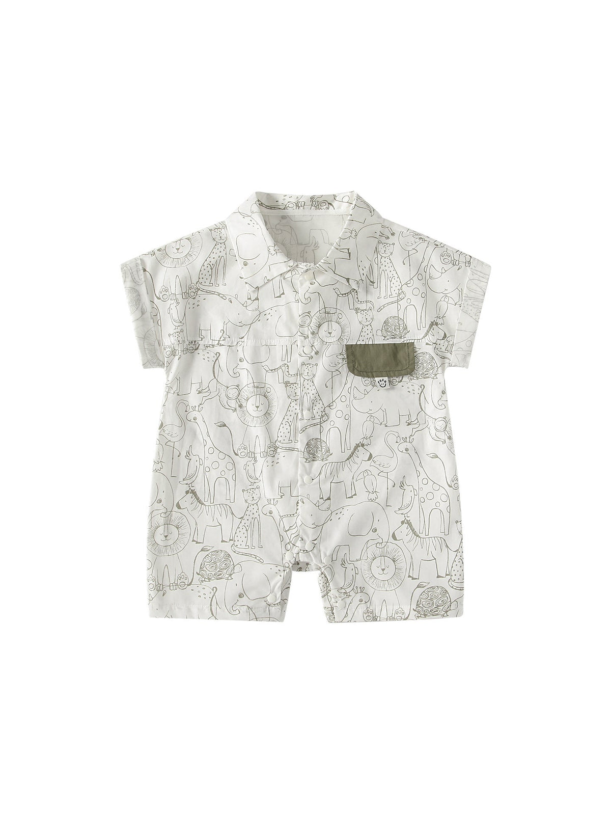 Summer Arrival Baby Boys Short Sleeves Cartoon Pattern Single Breasted Rompers Bodysuits, MyKids-USA®, Baby & Children's One-Pieces, MyKids-USA - - - - - - - .