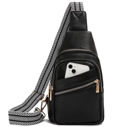 Sling Bag for Women Crossbody Bags Fanny Pack Vegan Leather Chest Bag Travel Shoulder Belt Purse Backpack Gifts