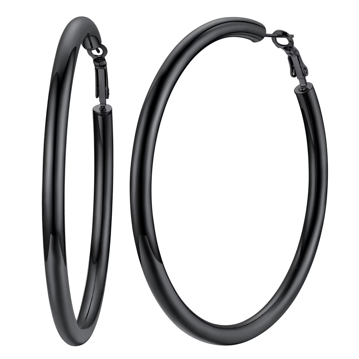 Chunky Hoop Earrings for Women Stainless Steel Jewelry Silver Large Earring 30mm Birthday Christmas Gift for Daughter Wife