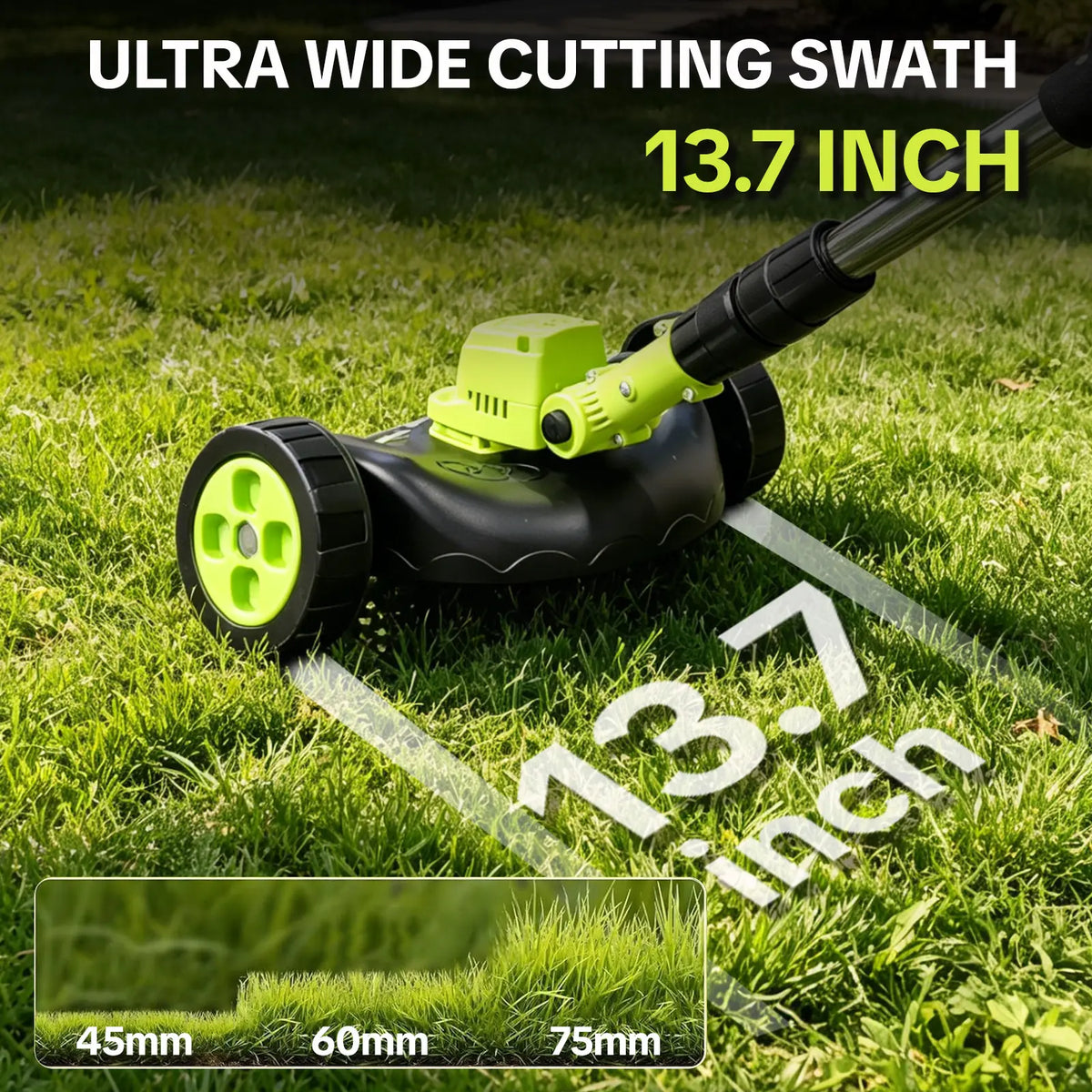 SEESE Cordless Electric Weed Wacker, 3 Different Blades for Lawn Trimming & Edging, with 2 Batteries, Lightweight Design - Suitable for Yard, Garden​