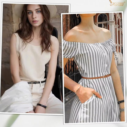 4Pack Skinny Leather Belt Women Thin Waist Belt Ladies Belt for Jeans Pants Dress