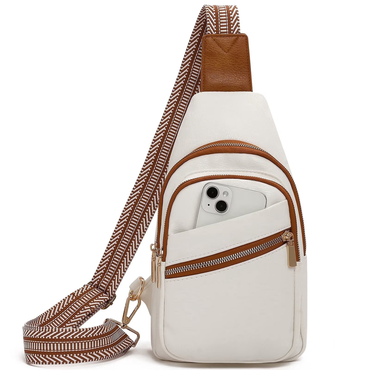 Sling Bag for Women Crossbody Bags Fanny Pack Vegan Leather Chest Bag Travel Shoulder Belt Purse Backpack Gifts