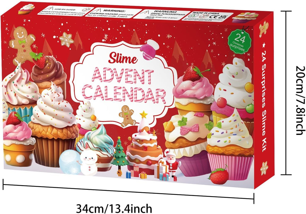 Slime Advent Calendar 2026 for Kids 24Day Christmas Countdown Kit