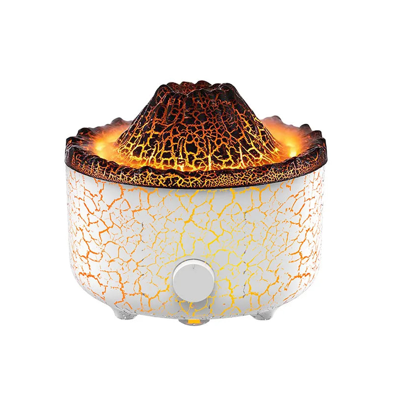 Volcano Aromatherapy Diffuser Smoke Ring Ultrasonic Air Humidifier with Flame Lamp Remote Control Essential Oil Aroma Diffuser