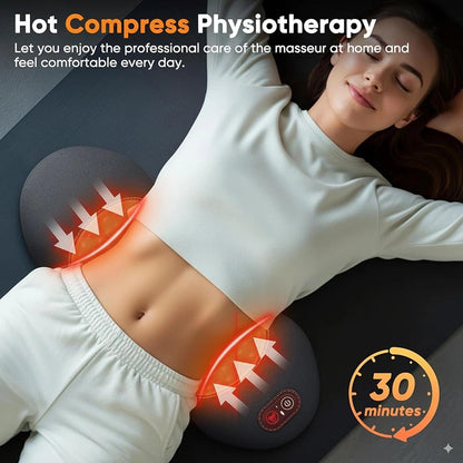 3-in-1 Electric Lumbar Support Pillow – Back Massager with Heat, Vibration & Stretching