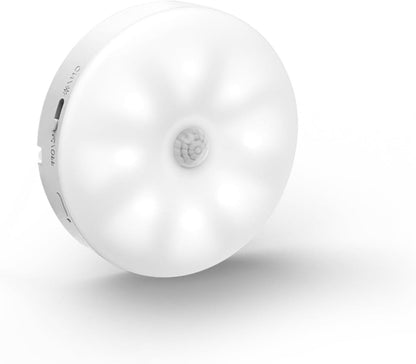 1-Pack under Cabinet Lighting, Rechargeable Motion Sensor Puck Lights, 3 Color Temps & 12 RGB Colors, Magnetic Stick on Light, Dimmable under Counter Lights (Remote Control Not Included)