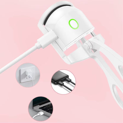 Rechargeable Heated Eyelash Curler Mini Pink Electric Heated Eyelash Curler
