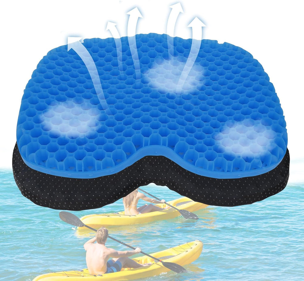 Anti-slip honeycomb gel kayak seat cushion — product image 1