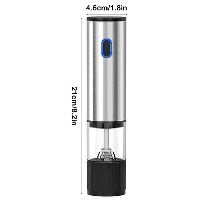Rechargeable Electric Salt & Pepper Grinder Set - 2-in-1 Adjustable Coarseness Mill with LED Light, USB-C Charging for Steak, Spices & Cooking