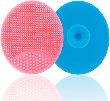 Silicone Face Scrubber and Exfoliator Brush - Facial Cleansing Brush for Blackhead, Acne, Pore, Cradle Cap - Deep Cleaning Skin Care 4 Pack