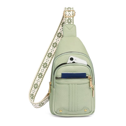 Sling Bag for Women Crossbody Bags Fanny Pack Vegan Leather Chest Bag Travel Shoulder Belt Purse Backpack Gifts