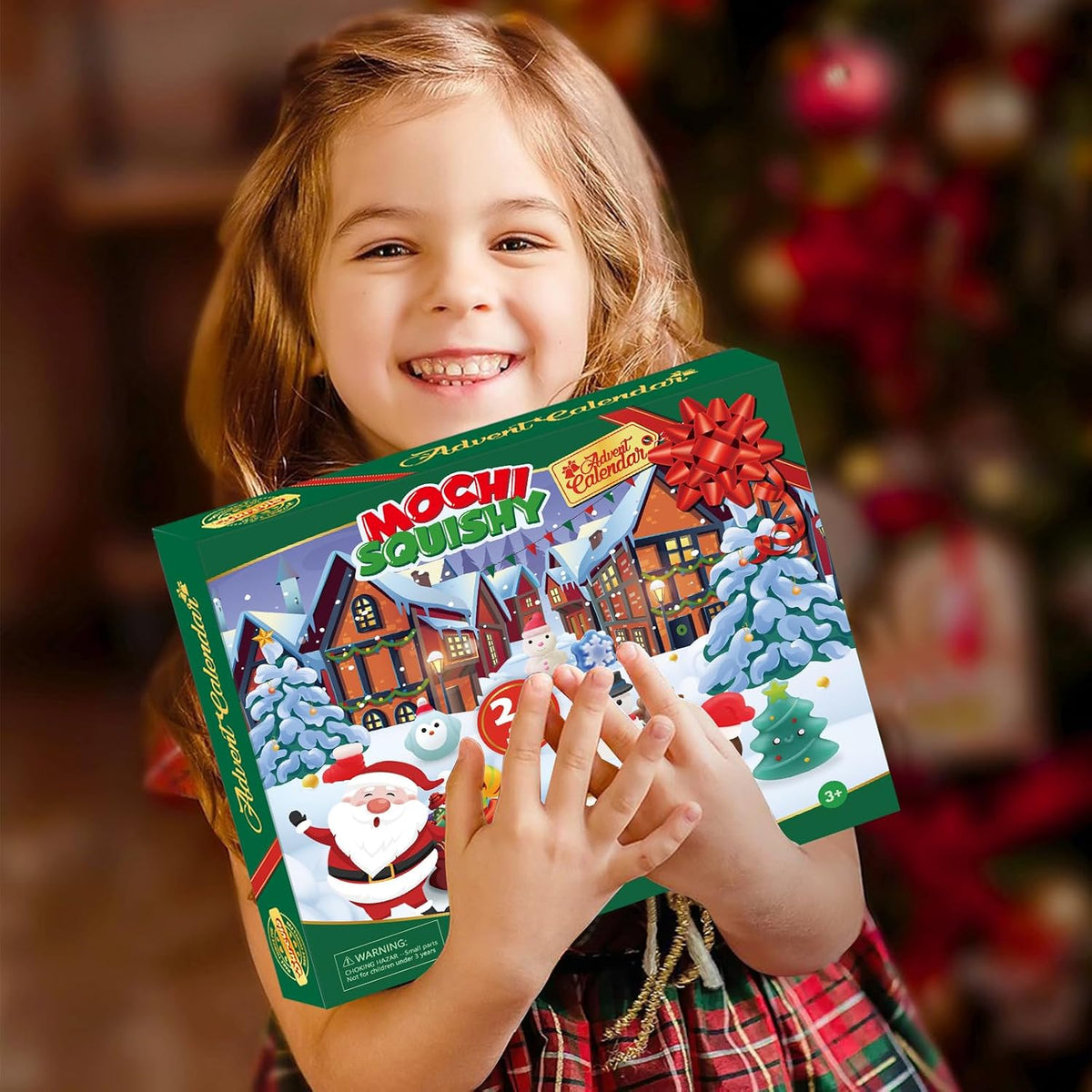 Christmas Advent Calendar 2025 with 24 Mochi Squishy Assorted Toys, 24 Days Countdown Calendar for Kids, Xmas Stocking Stuffers Gifts for Boys Girls Christmas Party Favor