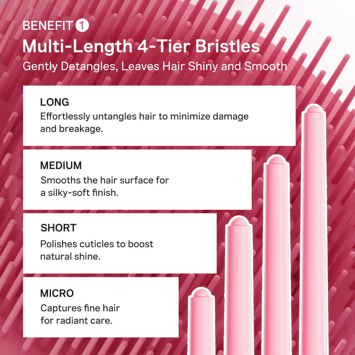 [NEW] [medicube] Ribbon Cherry Glass Hair Brush | Effortless Detangling for Smooth Hair Care | Reduces Breakage | For Curly, Dry & Damaged Hair | Multi-Length Soft Bristle | Compact, Travel-Friendly with Protective Cover | Korean Hair Care