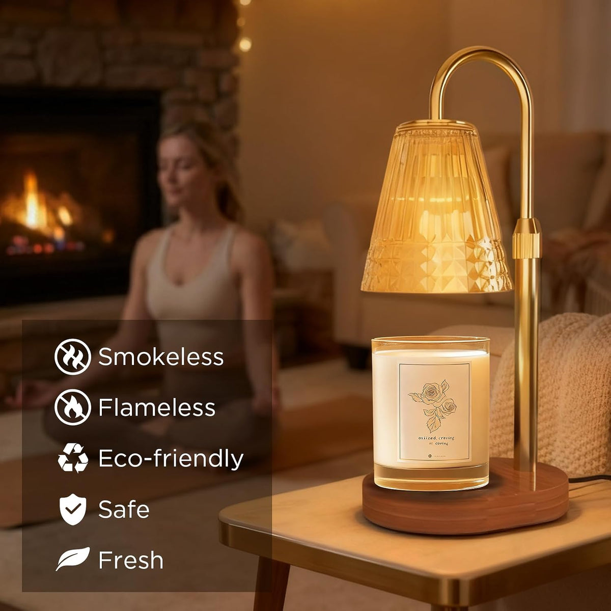Candle Warmer Lamp with Timer, Dimmable Electric Wax Melter with Adjustable Height, Eco-Friendly Scented Candle Lamp for Gifts, Safe and Smoke-Free, Ideal for Moms and Friends, Perfect for Home Décor