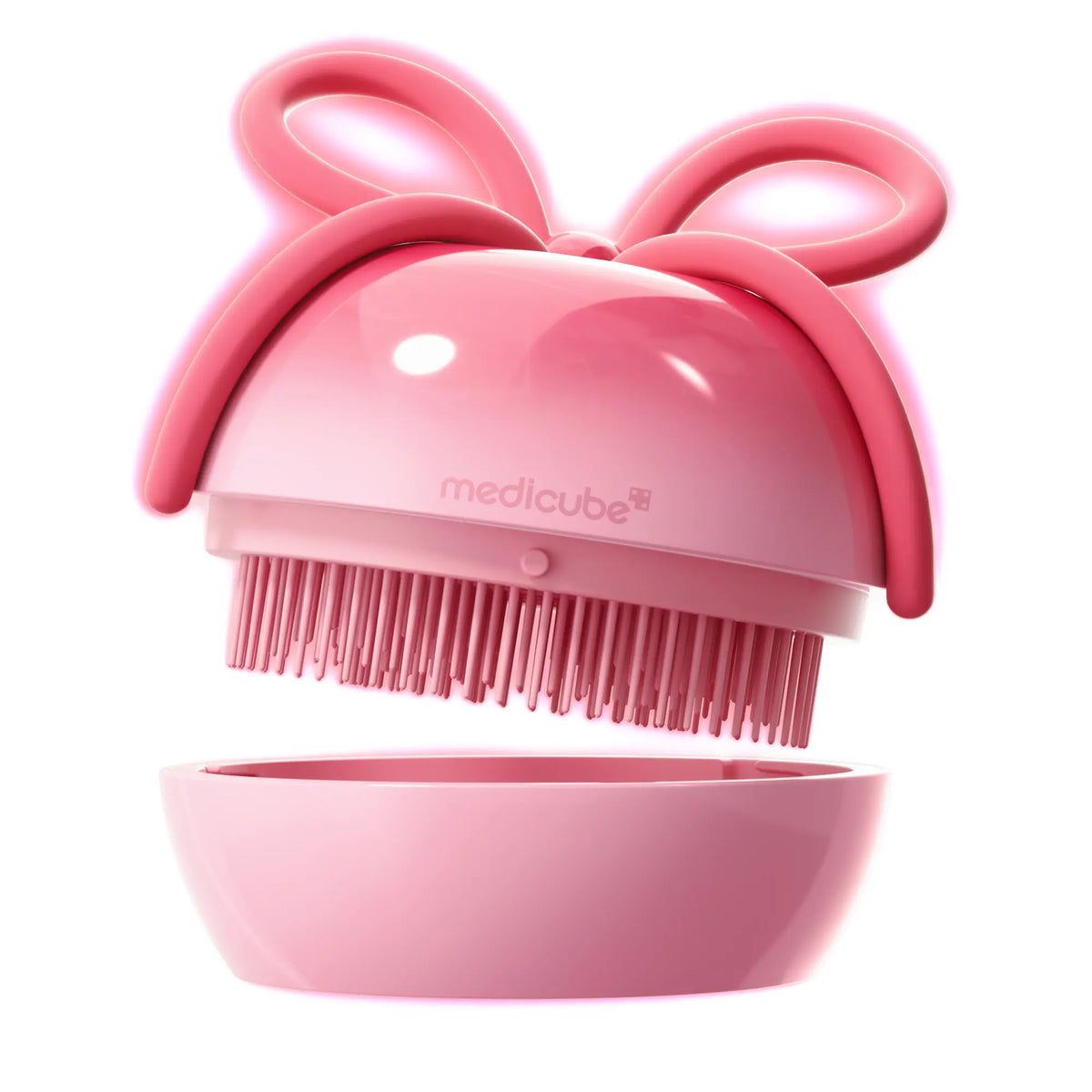 [NEW] [medicube] Ribbon Cherry Glass Hair Brush | Effortless Detangling for Smooth Hair Care | Reduces Breakage | For Curly, Dry & Damaged Hair | Multi-Length Soft Bristle | Compact, Travel-Friendly with Protective Cover | Korean Hair Care