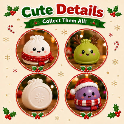 Christmas Mini Squishies Advent Calendar 2026, 24-Day Dumpling Squishy Toy Countdown Calendar with Glitter Squeeze Toys, Holiday Gift for Kids