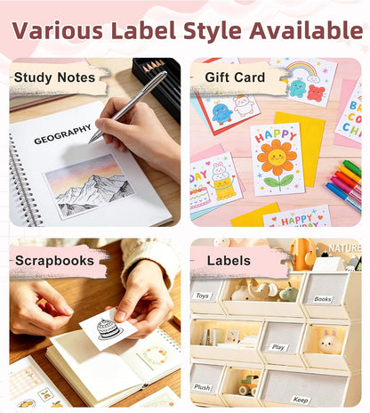 AI Voice Sticker Maker for Kids, Screen Preview Thermal Printer with Wifi