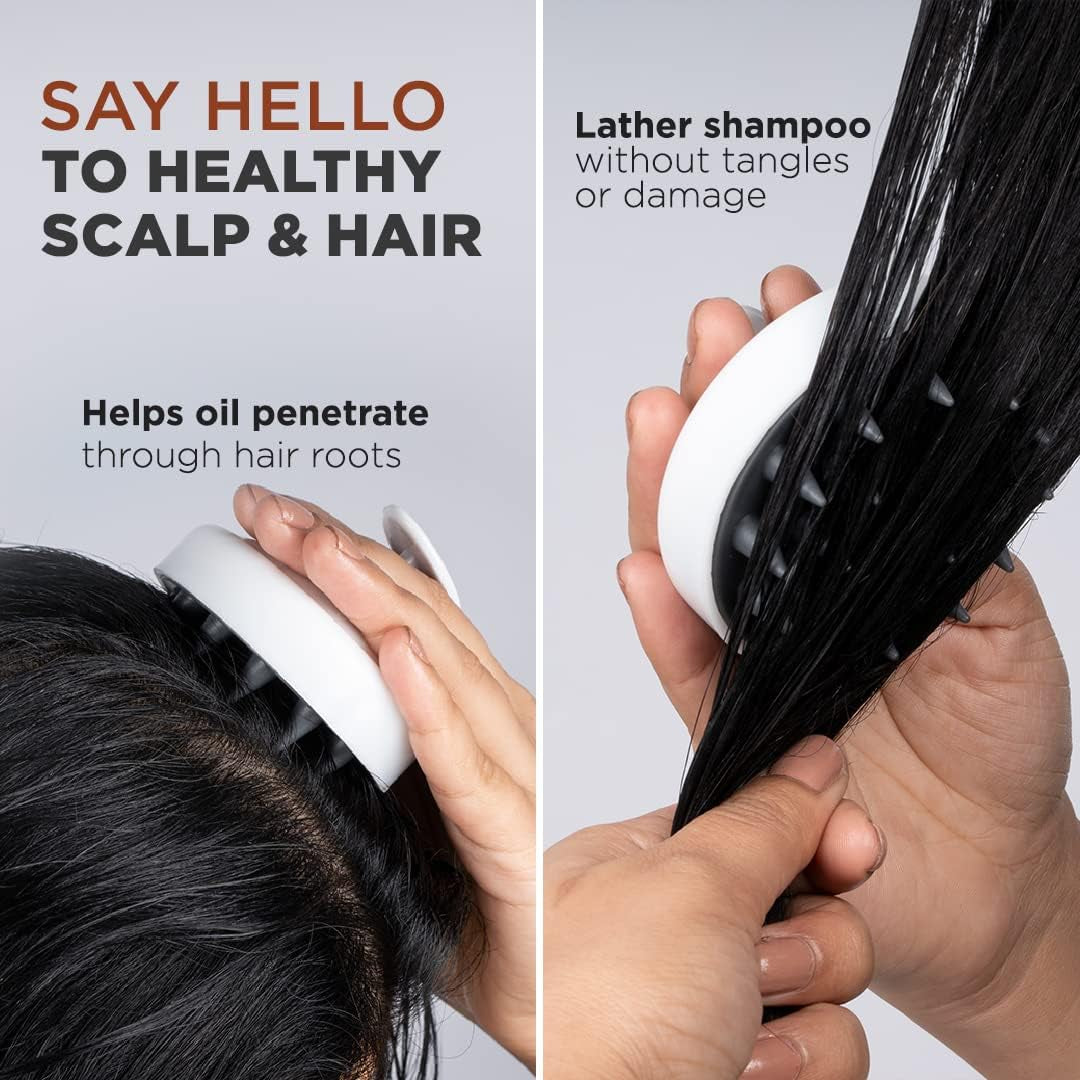 FURR Scalp Massager Brush | Hair Scalp Massager Hair Growth | Head Massager Scalp Stress Relax | Scalp Brush | Scalp Massager Shampoo Brush | Hair Scrubber | Dog Wash Brush | Dog Shampoo Brush