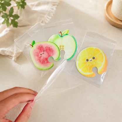 Compressed Cellulose Sponges - 3-Pack Fruit-Shaped Natural Pop-Up Kitchen Sponges, Compostable Plant-Based Non-Scratch Cleaning Tools for Dishes & Household Use
