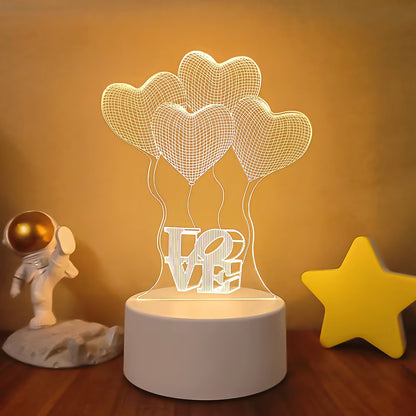 3D LED Lamp Creative 3D LED Night Lights Novelty Illusion Night Lamp 3D Illusion Table Lamp For Home Decorative Light