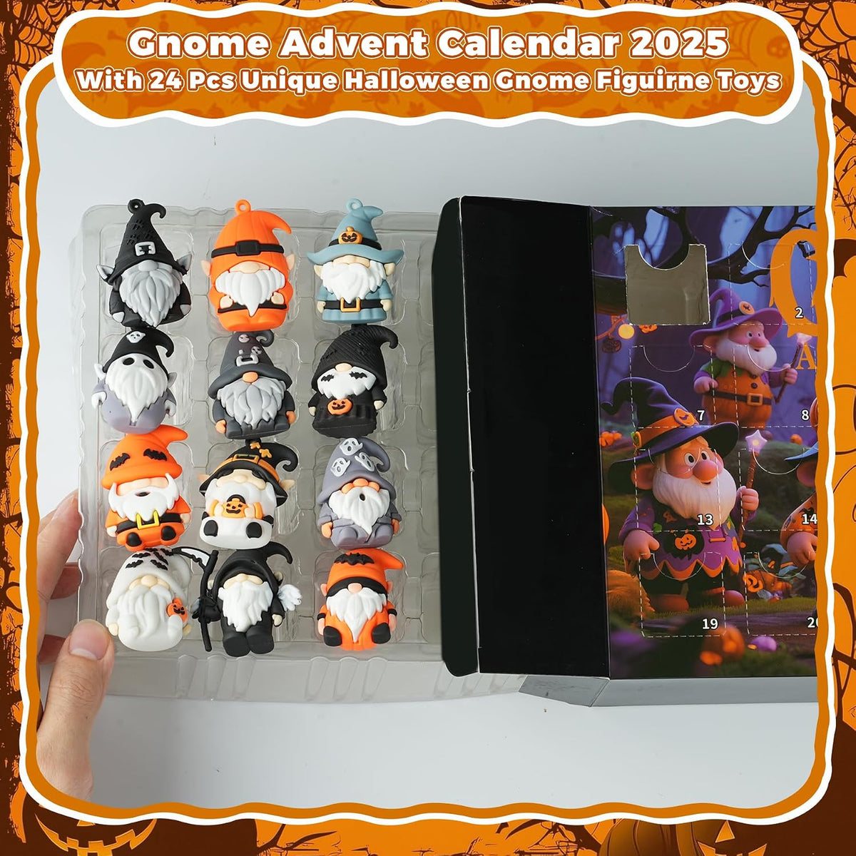 Gnome Advent Calendar 2026,Halloween Countdown Advent Calendar,Advent Calendar,With 24 Gnome Collectible Figures,Halloween Advent Calendars Gift Kids Teen Adults