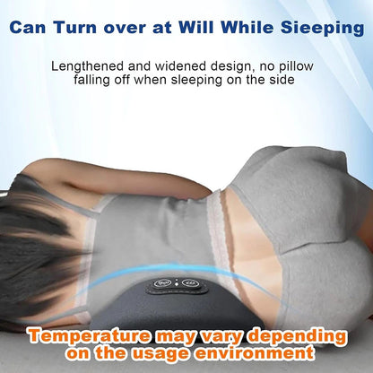 3-in-1 Electric Lumbar Support Pillow – Back Massager with Heat, Vibration & Stretching