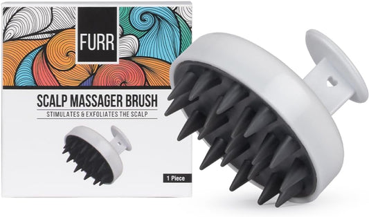 FURR Scalp Massager Brush | Hair Scalp Massager Hair Growth | Head Massager Scalp Stress Relax | Scalp Brush | Scalp Massager Shampoo Brush | Hair Scrubber | Dog Wash Brush | Dog Shampoo Brush