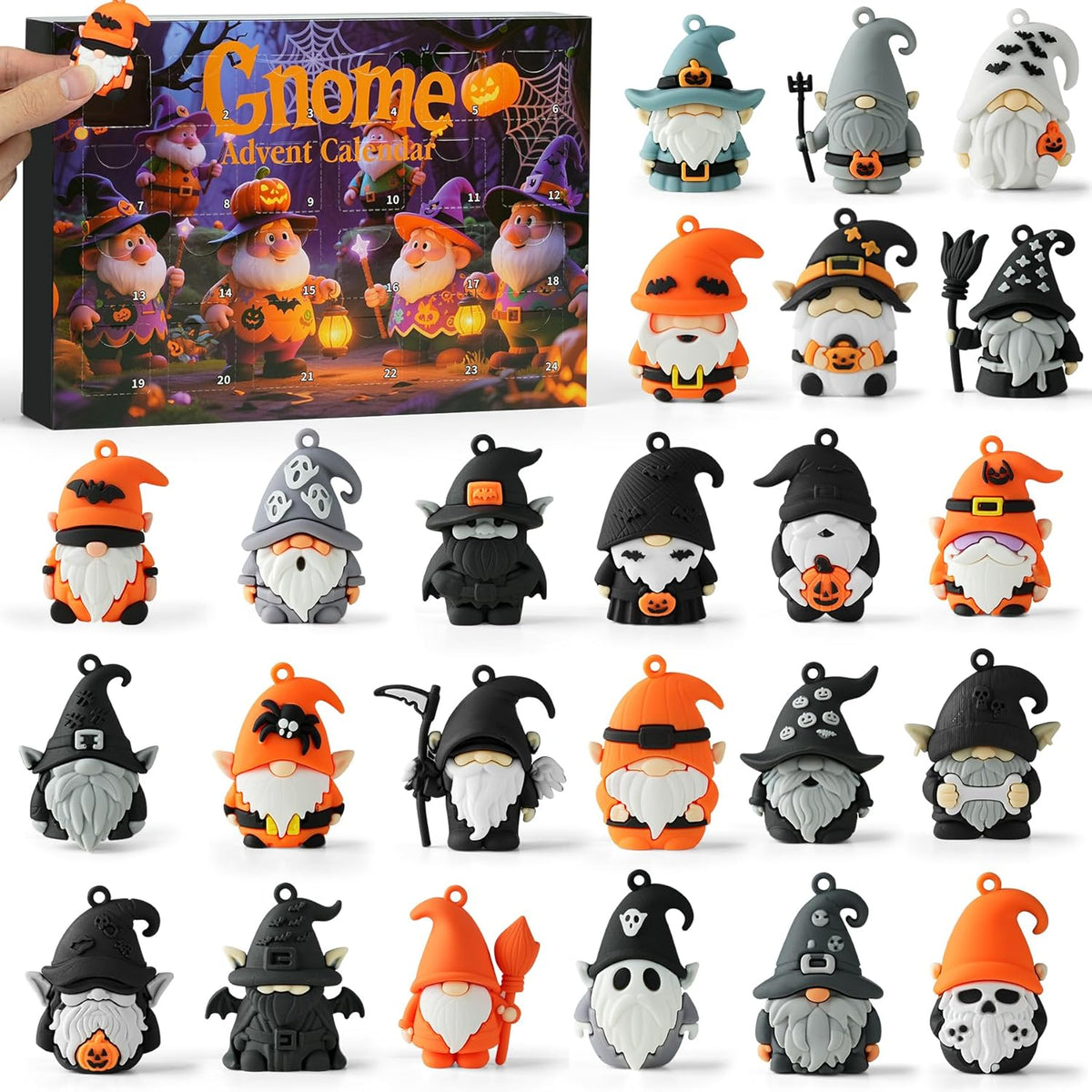 Gnome Advent Calendar 2026,Halloween Countdown Advent Calendar,Advent Calendar,With 24 Gnome Collectible Figures,Halloween Advent Calendars Gift Kids Teen Adults