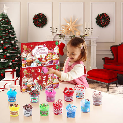Slime Advent Calendar 2026 for Kids 24Day Christmas Countdown Kit