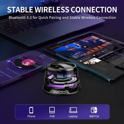 G200 Magnetic Bluetooth Speaker with RGB Light - Portable Mini Bluetooth Speaker, Full-Range Stereo Sound for 7H Playtime, Game Mode, Perfect Teen Gift for Outdoor Adventure Party