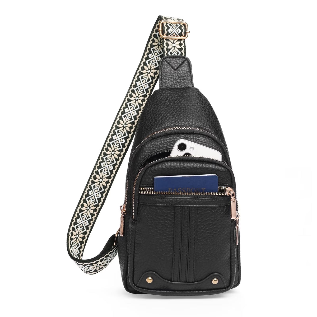 Sling Bag for Women Crossbody Bags Fanny Pack Vegan Leather Chest Bag Travel Shoulder Belt Purse Backpack Gifts