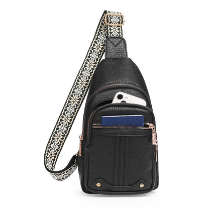 Sling Bag for Women Crossbody Bags Fanny Pack Vegan Leather Chest Bag Travel Shoulder Belt Purse Backpack Gifts
