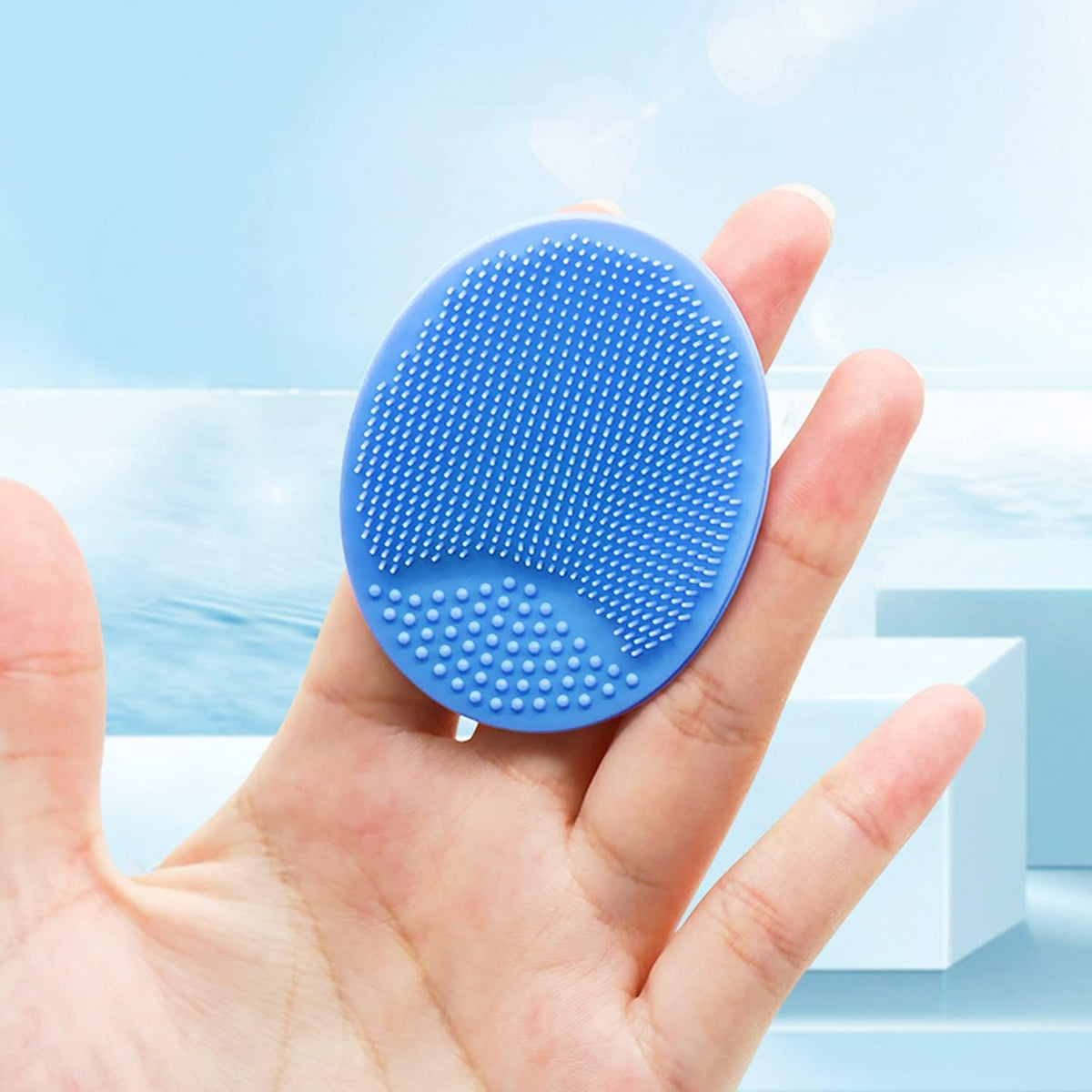 Silicone Face Scrubber and Exfoliator Brush - Facial Cleansing Brush for Blackhead, Acne, Pore, Cradle Cap - Deep Cleaning Skin Care 4 Pack