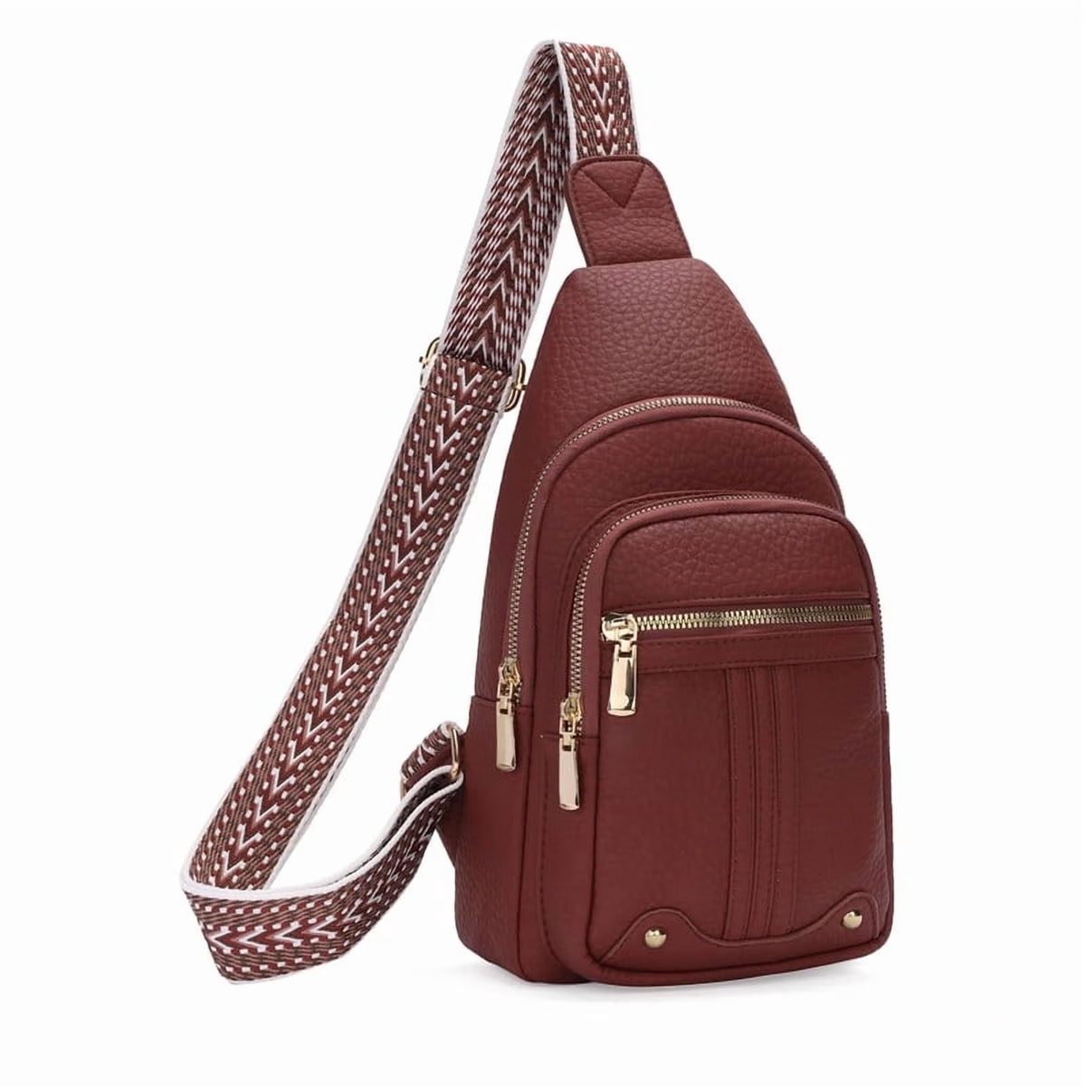 Sling Bag for Women Crossbody Bags Fanny Pack Vegan Leather Chest Bag Travel Shoulder Belt Purse Backpack Gifts