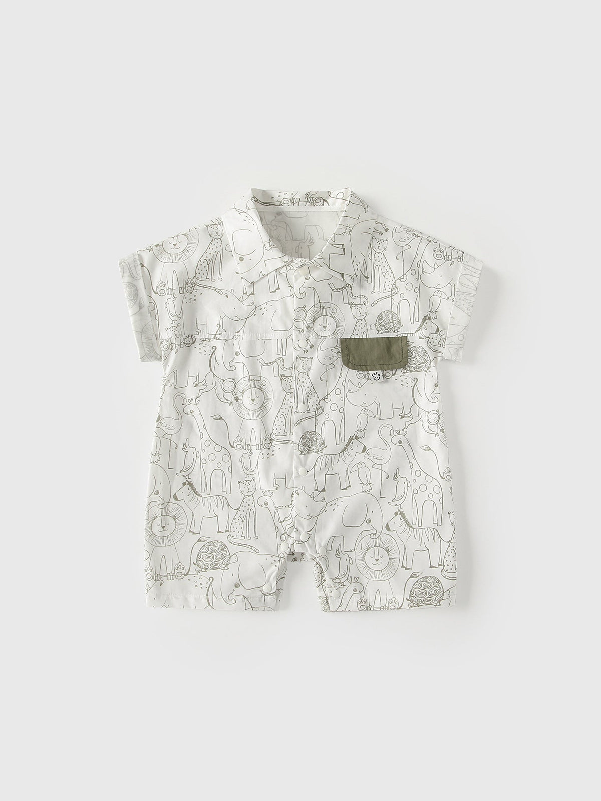 Summer Arrival Baby Boys Short Sleeves Cartoon Pattern Single Breasted Rompers Bodysuits, MyKids-USA®, Baby & Children's One-Pieces, MyKids-USA - Size/Age - 66 (3-6M) - Color - White -  -  - TR2605282357-A.
